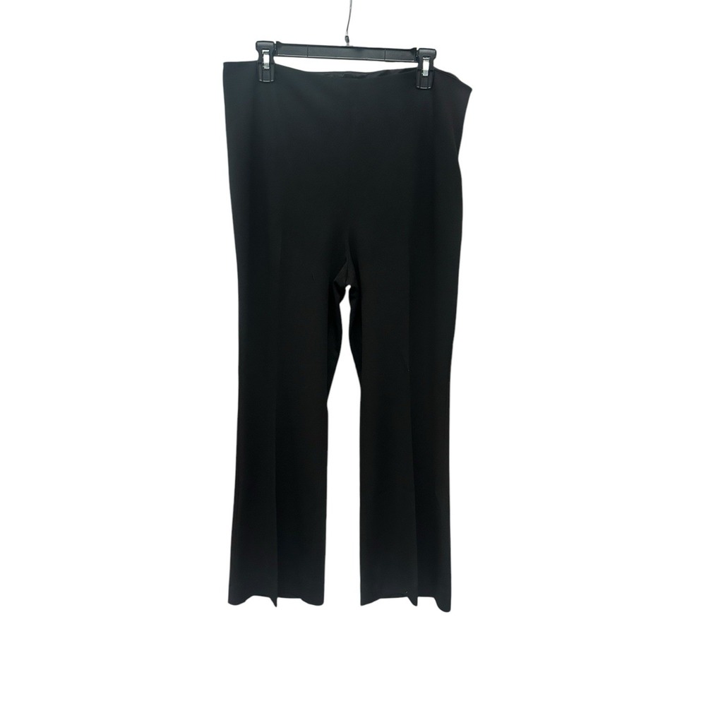 Trina Turk Black Wide Leg Straight Size 10 Side Zip High Rise Dress Pants #AA2-3